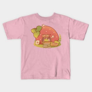 Strawberry bakery with froggies Kids T-Shirt